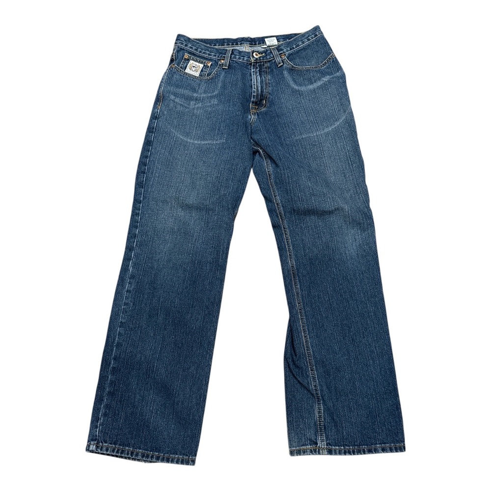Cinch White Label Mens Medium Wash Straight Leg Western Denim Jeans 33x32 READ